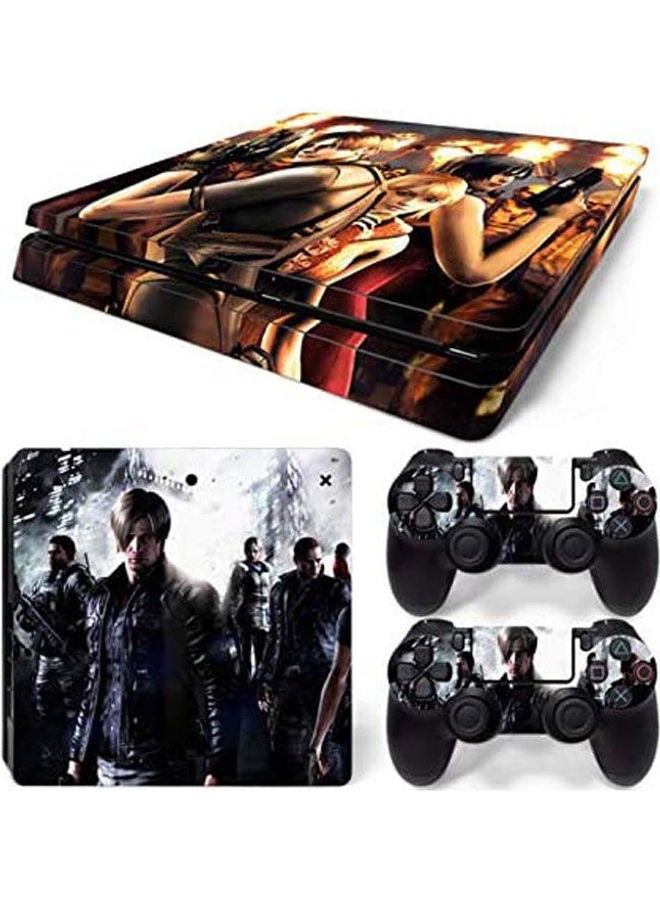 Sony PlayStation 4 Slim Personality Console Decal Skin Stickers With 2 Pcs Stickers For PS4 Slim Controller