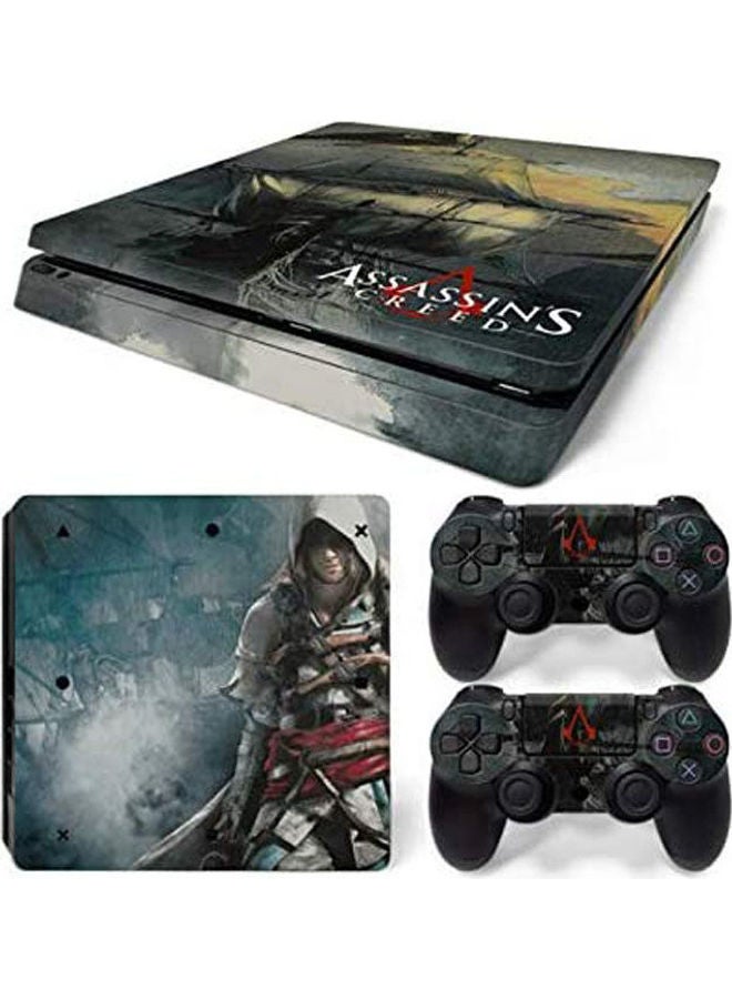 Sony PlayStation 4 Slim Personality Console Decal Skin Stickers With 2 Pcs Stickers For PS4 Slim Controller