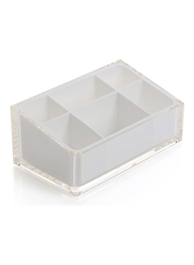 Gedy 4-Piece Rainbow Make-Up Tray Organizer White - Image 1
