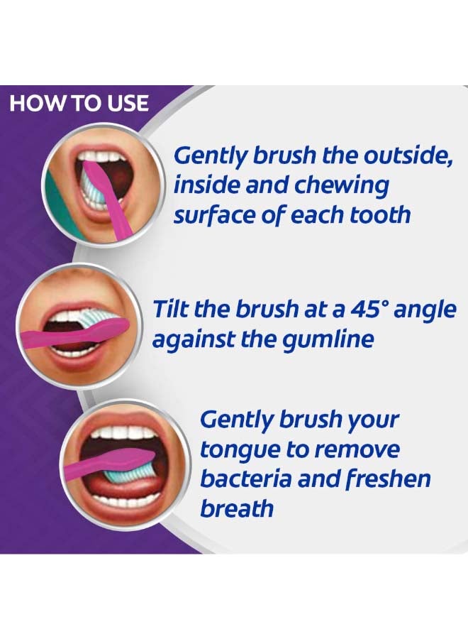 كولجيت مجموعة فرش أسنان متوسطة بنمط متعرج متنوعة الألوان من 3 قطع - Image 4