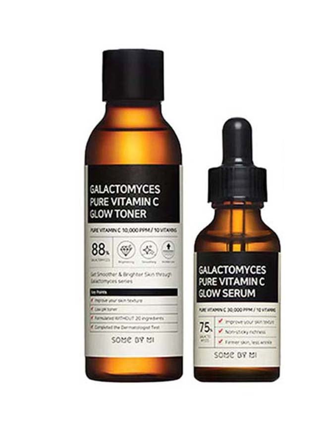 Some by Mi - Galactomyces Pure Vitamin C Glow Toner + serum + yuja niacin brightening sleeping mask + V10 pure vitamin C soap bar 200ml-60g-30ml-106g - Image 1
