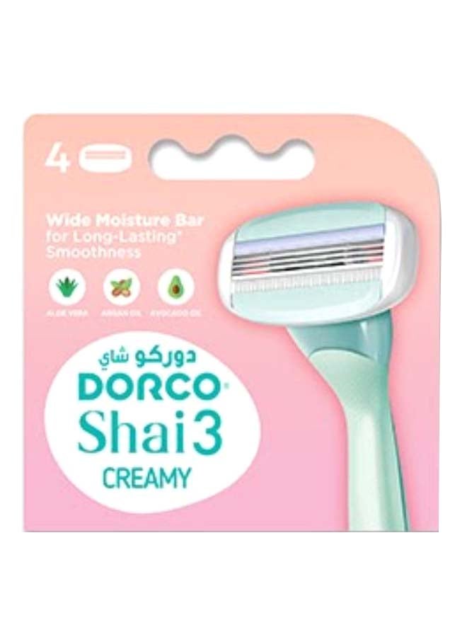 DORCO 4 Pcs - Shai3 Creamy Catridges Green  - Image 2