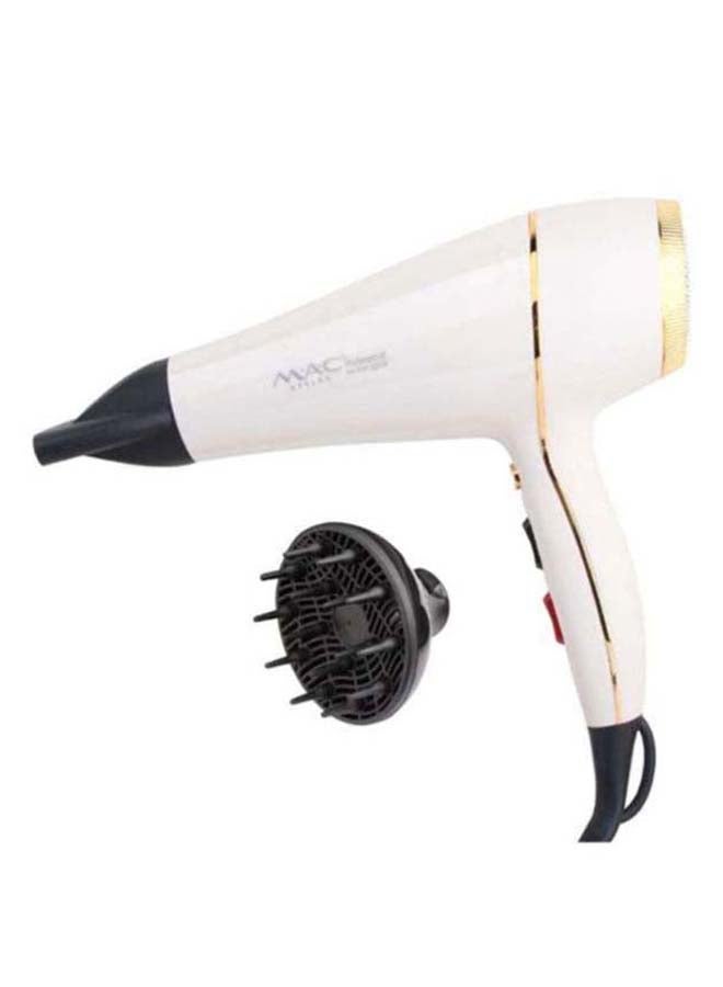 Professional Hair Dryer Off White/Gold/Black 