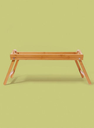 Foldable Bed Tray - Made Of Bamboo - Tray - Serving Trays - Bed Table - Brown 50x30x25cm