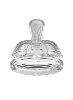 Nuvita Set Of 2 Anti-Colic Valve Mimic Feeding Bottle Teats 0m+ - Clear  - Image 1