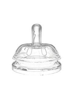Nuvita Set Of 2 Anti-Colic Valve Mimic Feeding Bottle Teats, 3m+ -  Clear  - Image 1