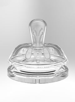 Nuvita Set Of 2 Anti-Colic Valve Mimic Feeding Bottle Teats, 3m+ -  Clear  - Image 2