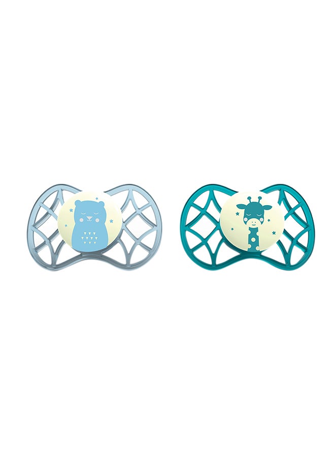 Nuvita Pack Of 2 Orthodontic Pacifiers And Dummies, Bpa-Free, Teethers, Soothers