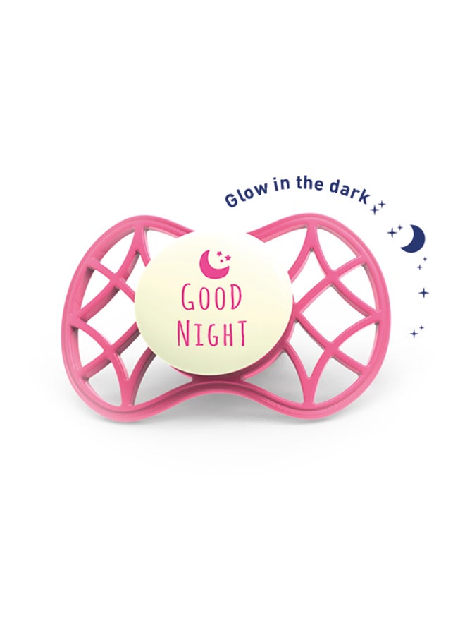 Nuvita - Orthodontic Pacifier Glow In The Dark , 6M+ - Marsala - Image 1
