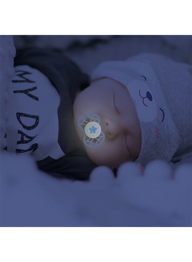 Nuvita - Orthodontic Pacifier Glow In The Dark , 6M+ - Marsala - Image 1