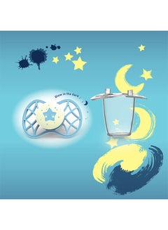 Nuvita Glow In The Dark Orthodontic Pacifier, Aquamarine  - Image 5