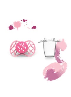 Nuvita Orthodontic Pacifier, 6M+ - Pink Yarrow  - Image 2
