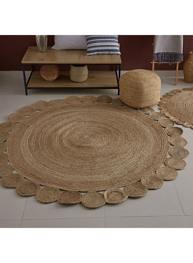 Natura Tapis Hand Braided Jute Rug Beige 200x200cm 