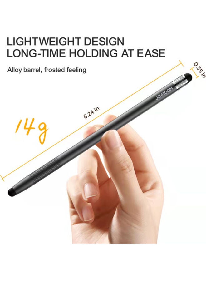 JOYROOM - Passive Capacitive Soft Touch Stylus pens for touch screens  Pen For iPad & iPhones Black - Image 1
