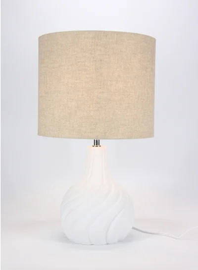 Switch Swirl Ceramic Table Lamp | Lampshade Unique Luxury Quality Material for the Perfect Stylish Home D191-60 White 30 x 30 x 51 White