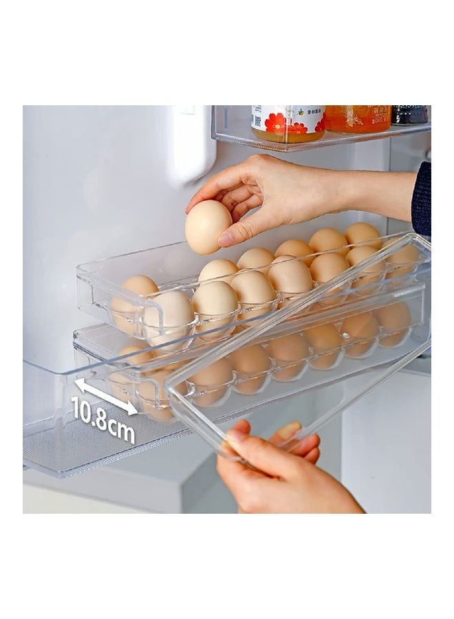 Eggs Storage Tray Clear 38.4 x 10.8cm