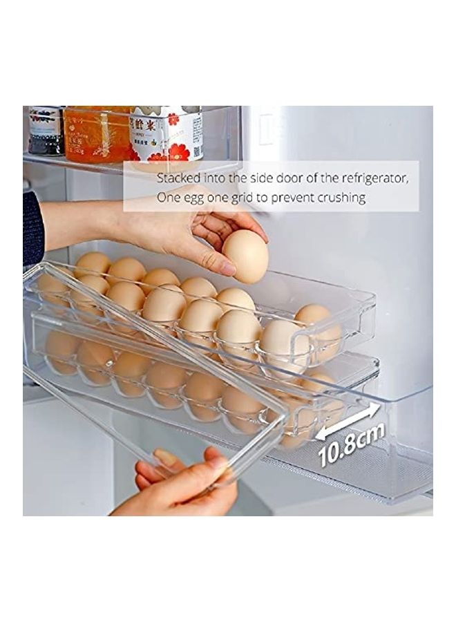 Eggs Storage Tray Clear 38.4 x 10.8cm