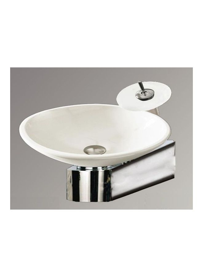 Wash Basin Color  With Basin With Mixer With Stand Orange