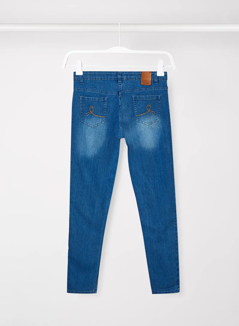 Cherokee Elegant Girls Casual Cotton Jeans Blue