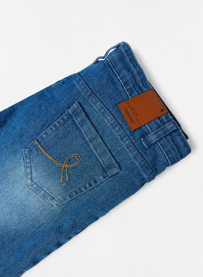 Cherokee Elegant Girls Casual Cotton Jeans Blue