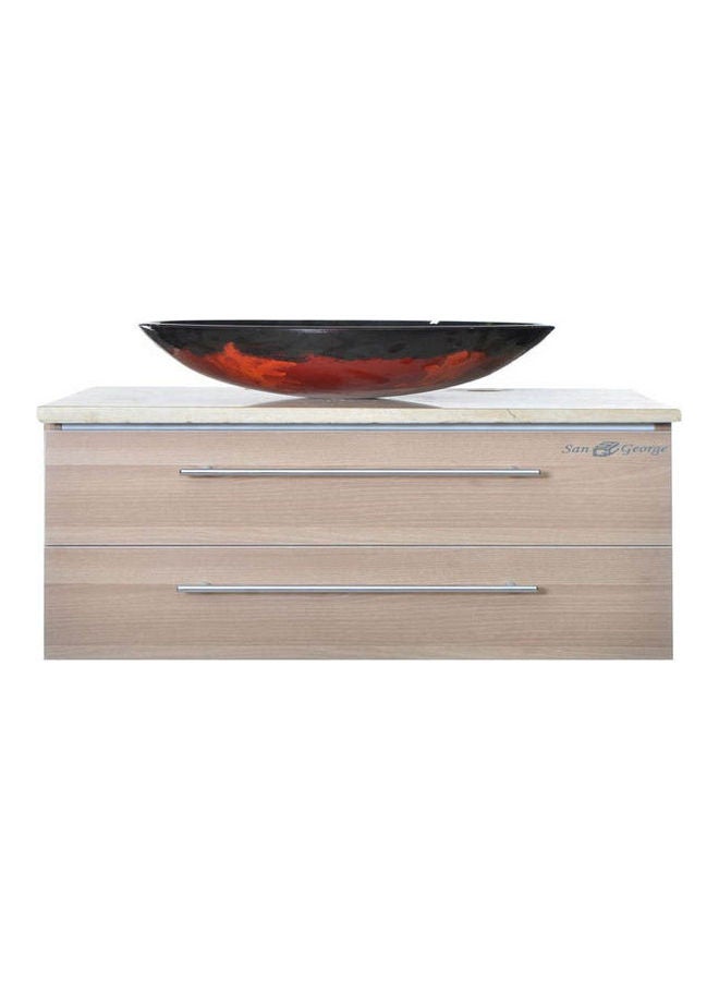 Vanity Sink With Storage Cabinet with Sink Basin Only unit Multicolour 60X50X40cm