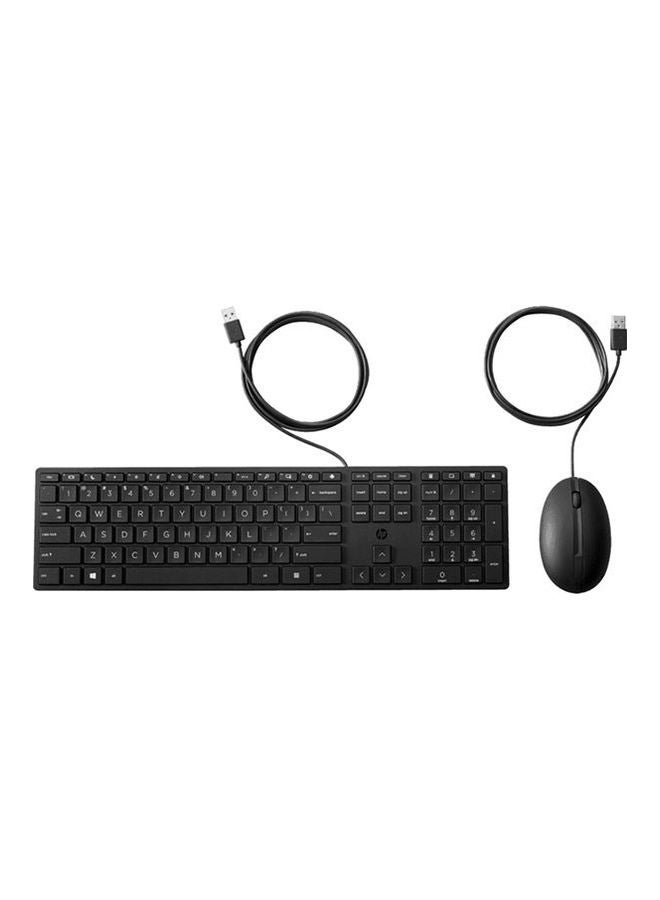 HP Wired Desktop HP Mouse and Keyboard Black - Image 1