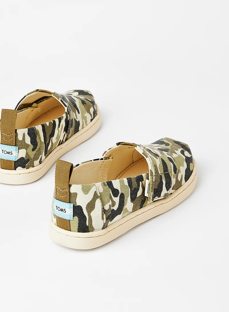 TOMS Baby/Kids Camo Espadrilles Green