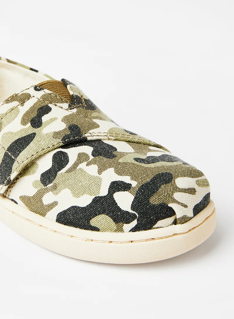 TOMS Baby/Kids Camo Espadrilles Green