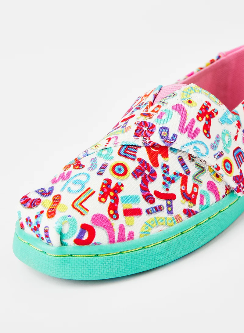 TOMS Baby/Kids Alphabet Slip-Ons Multicolour