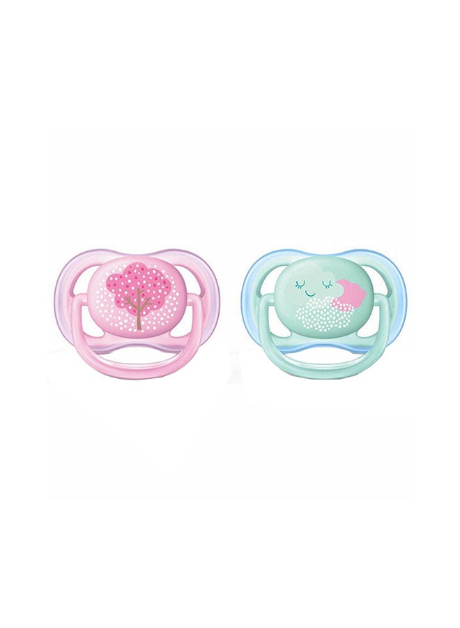 Philips Avent 2-Piece Ultra Air Pacifier Set - Pink/Blue - Image 1