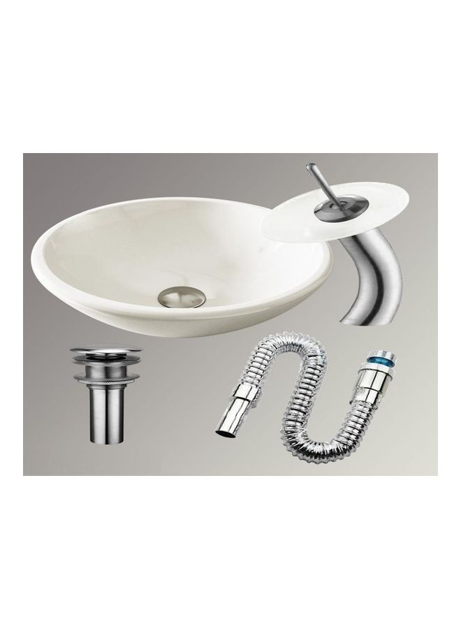 سان جورج ديزاين Vanity Sink With Storage Cabinet With Sink Basin B-40 With Mixer And Waist Multicolour 40X40X243cm  - Image 2