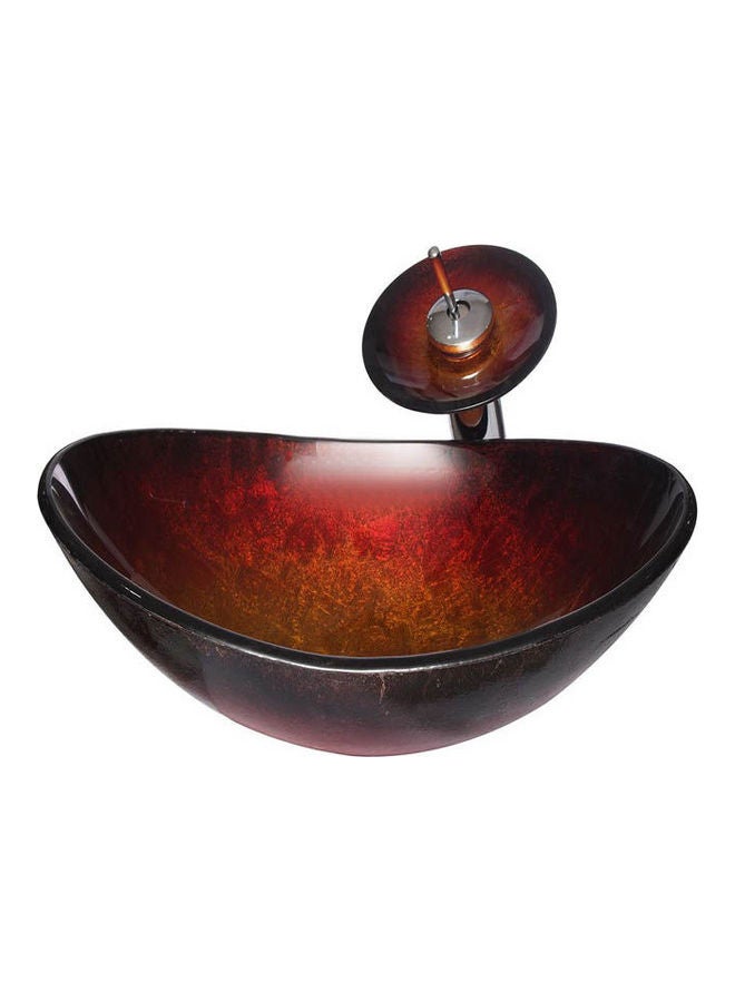 Wash Basin Color With Basin With Mixer Red