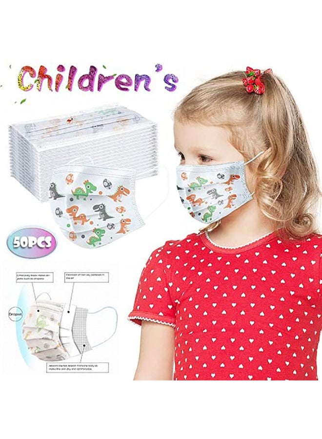 ميد ون 50 قطعة من الأوشحة للأطفال بنمط ديناصور لطيف - Image 3