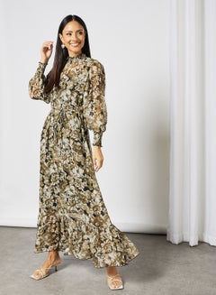 ONLY Floral Print Maxi Dress Green  - Image 1
