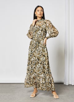 ONLY Floral Print Maxi Dress Green  - Image 3