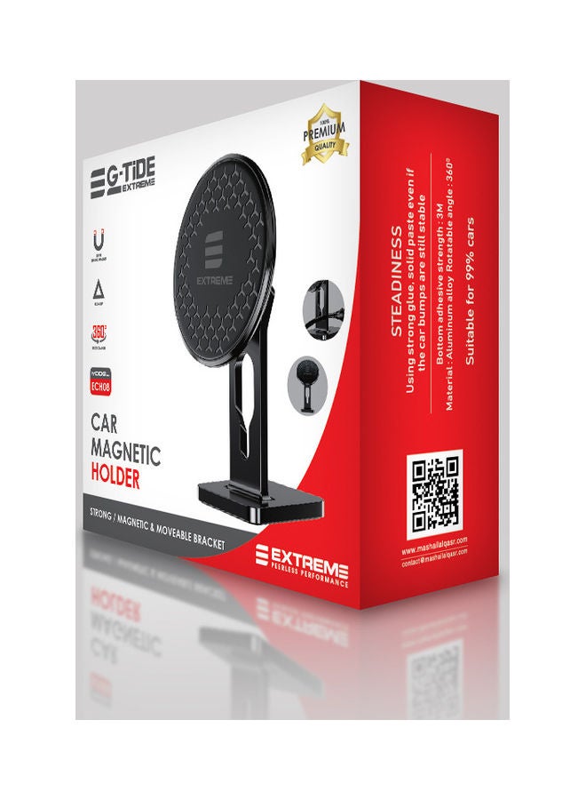 G-TiDE EXTREME Magnetic Car Mount Mobile Phone Holder With Cable Clip Black - Image 3