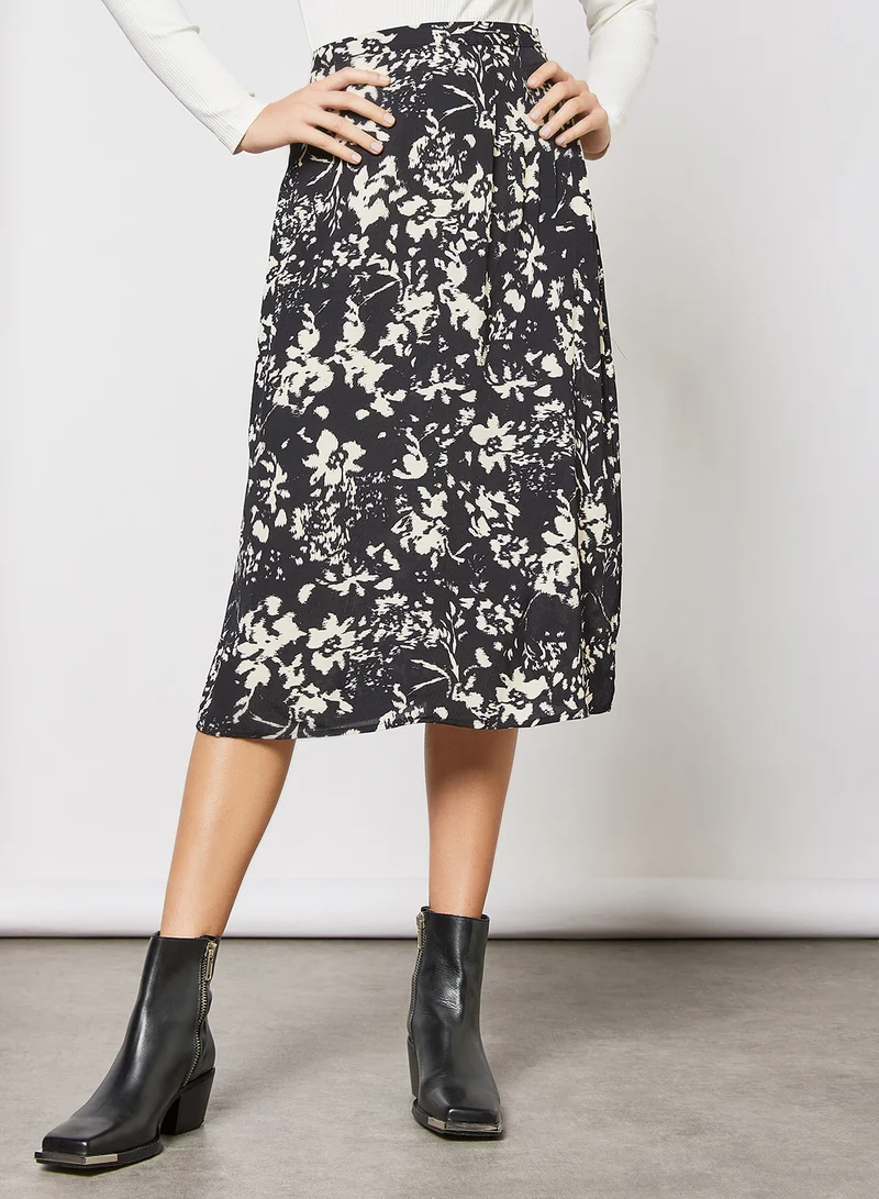 VERO MODA Floral Midi Skirt