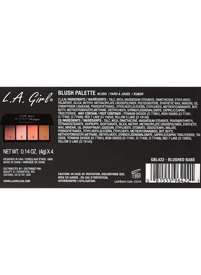 LA Girl - Fanatic Blush Palette, Blushed Babe Pinks, 0.14 Oz Blushed Babe - Image 1