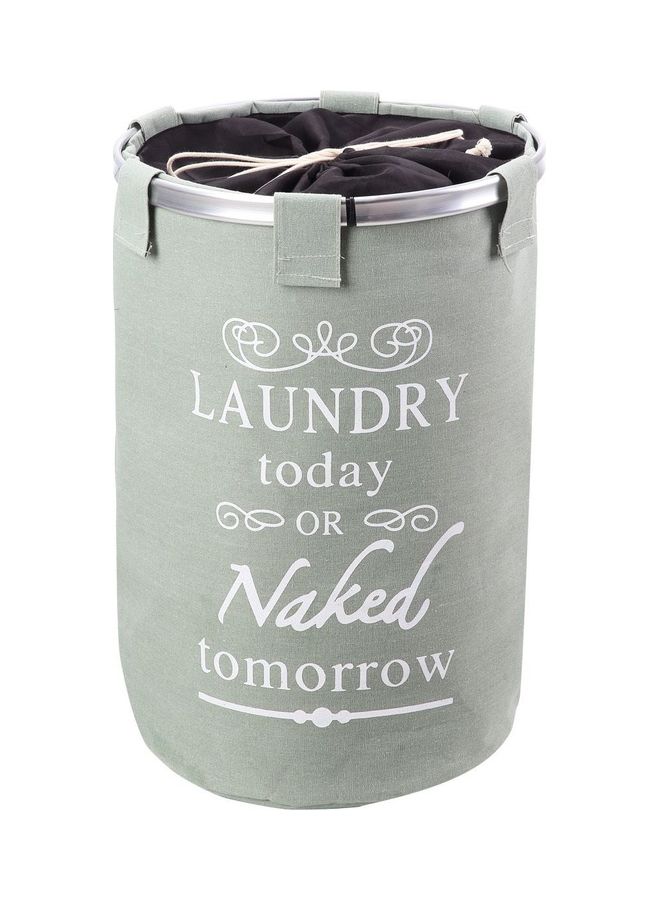 LAWAZIM Round Laundary Basket Grey 40x50cm - Image 1