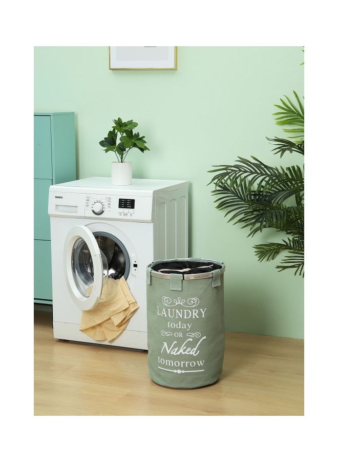 LAWAZIM Round Laundary Basket Grey 40x50cm - Image 2