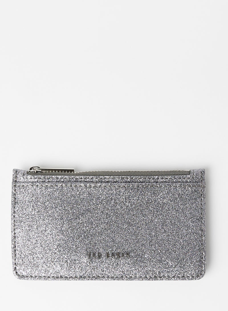 Ted Baker - Glamira Glitter Card Holder Silver - Image 1