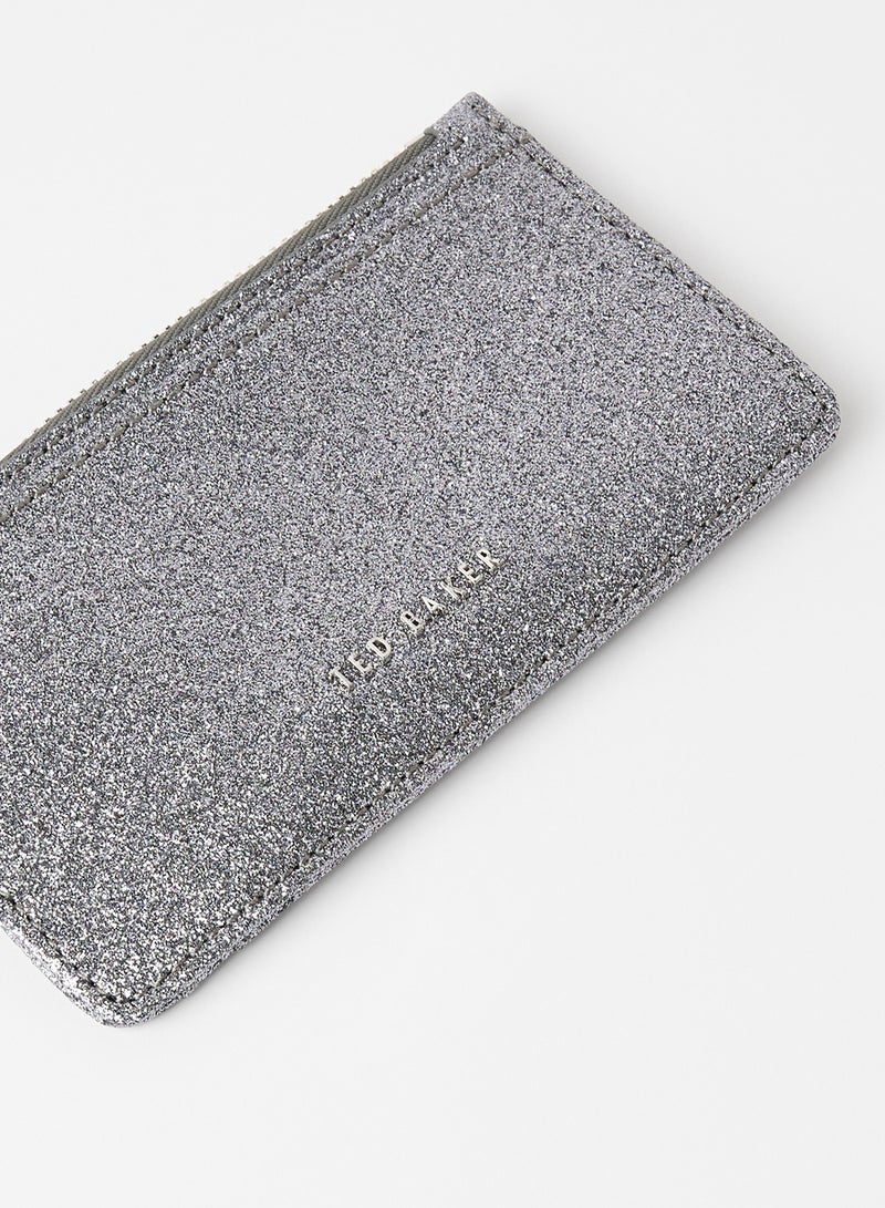 Ted Baker - Glamira Glitter Card Holder Silver - Image 1