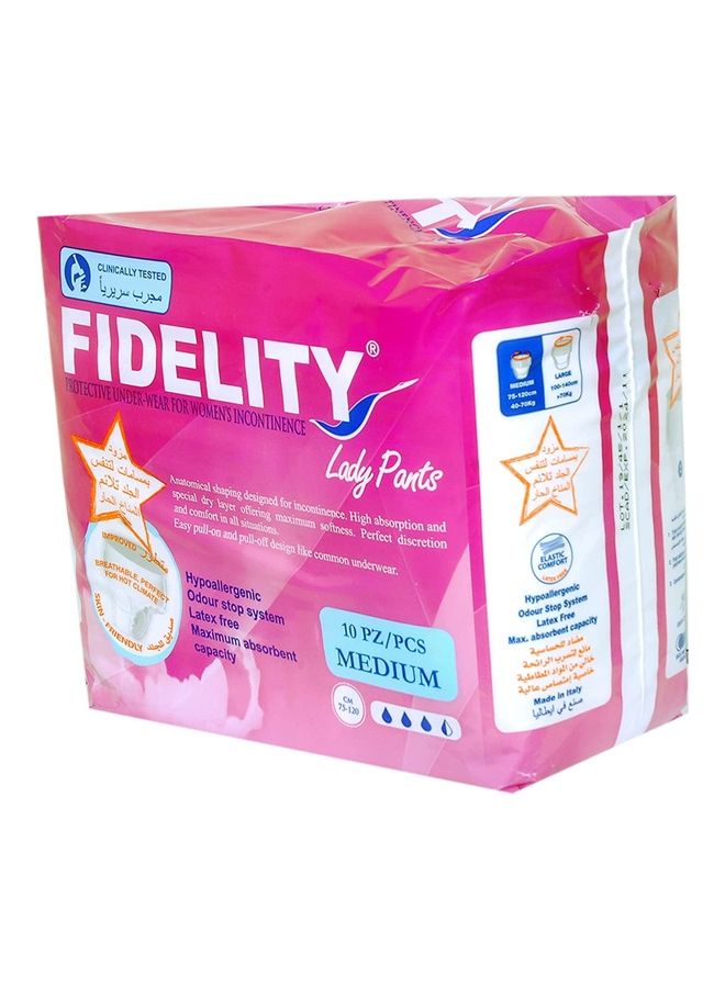 FIDELITY - Pack Of 10 Absorbent Lady Pants, Medium - Image 1