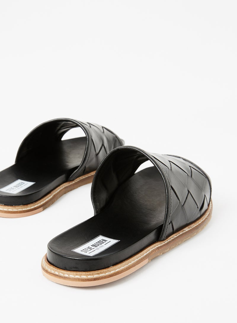 STEVE MADDEN - Rulston Leather Sandals Black - Image 1