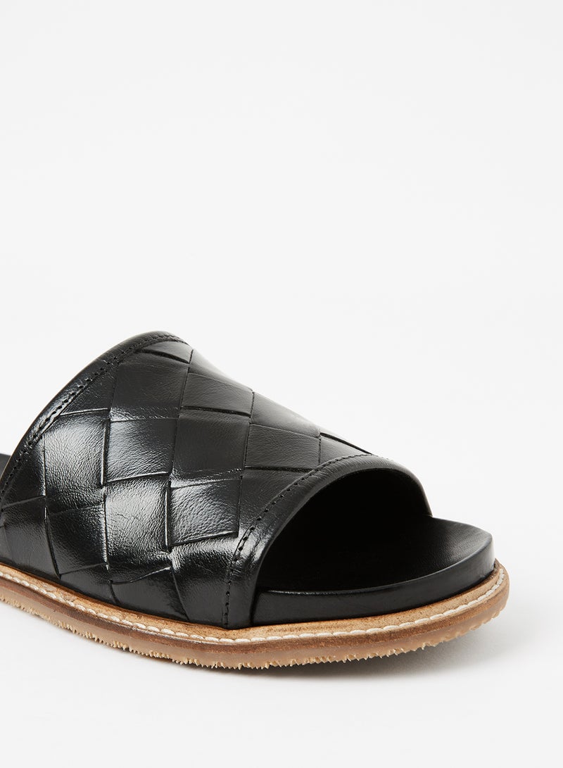 STEVE MADDEN - Rulston Leather Sandals Black - Image 1