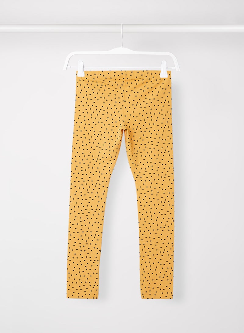 guppy - Teen All-Over Dot Print Leggings Yellow - Image 1