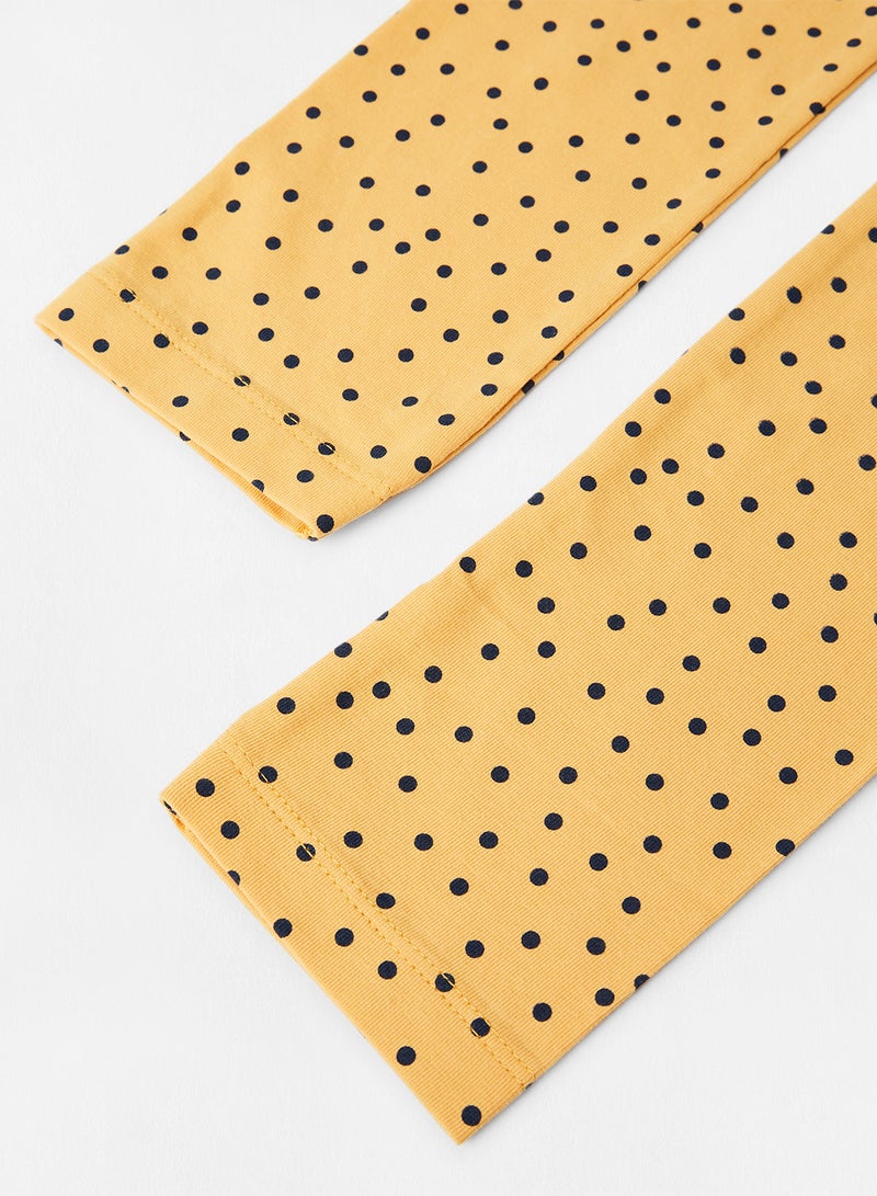 guppy - Teen All-Over Dot Print Leggings Yellow - Image 1