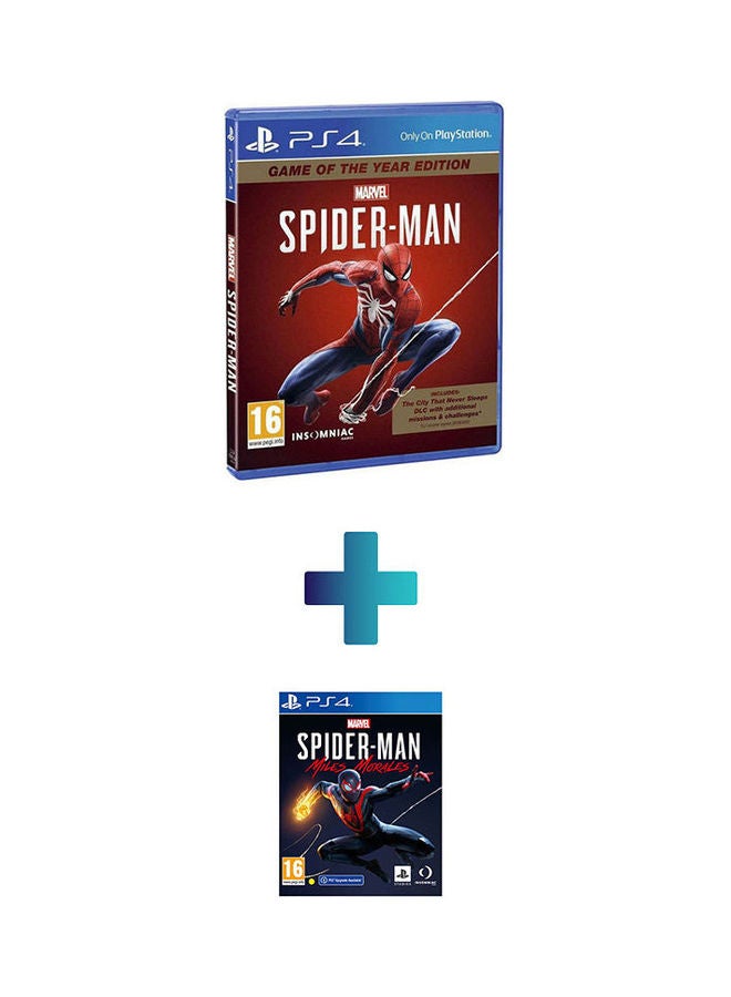 INSOMNIAC GAMES - Marvel Spiderman GOTY  With Marvel Spider-Man : Miles Morales - action_shooter - playstation_4_ps4 - Image 1
