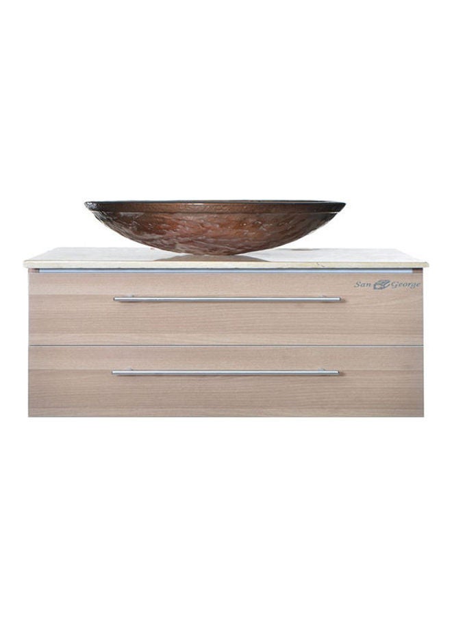 Vanity Sink With Storage Cabinet With Waist Multicolour 60cm