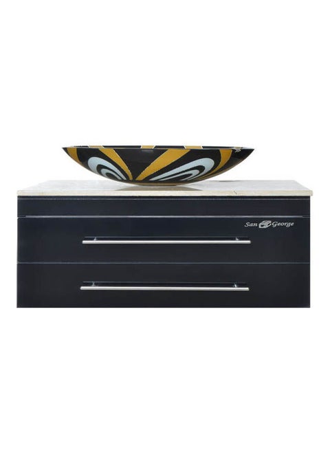 Vanity Sink With Storage Cabinet With Sink Basin With Mixer Multicolour 60cm